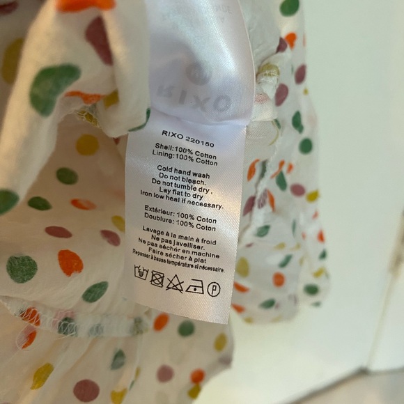 RIXO Eliza Pollen Spot Embroidery Dress Size 8 - Picture 12 of 12